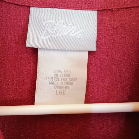 Blair 100 % silk button down shirt. Size L. - Picture 5 of 6